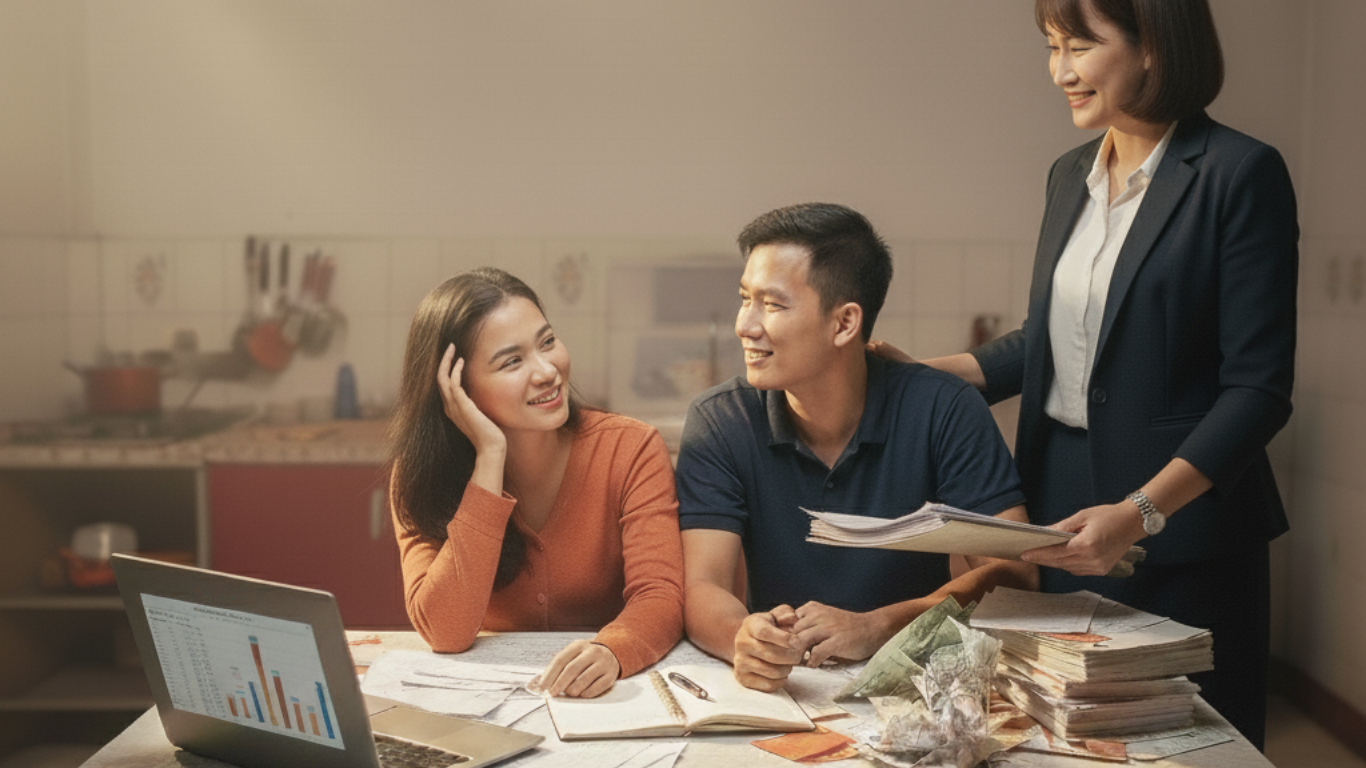Người vay trao đổi với chuyên gia ngân hàng để lựa chọn gói vay phù hợp và giảm rủi ro tài chính